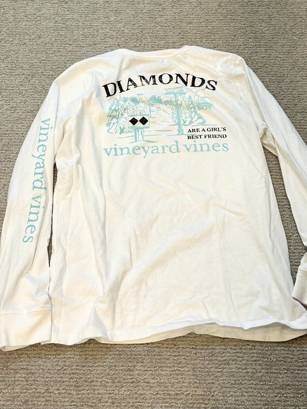 Vineyard Vines Double Black Diamond Long-sleeved Pocket Tee